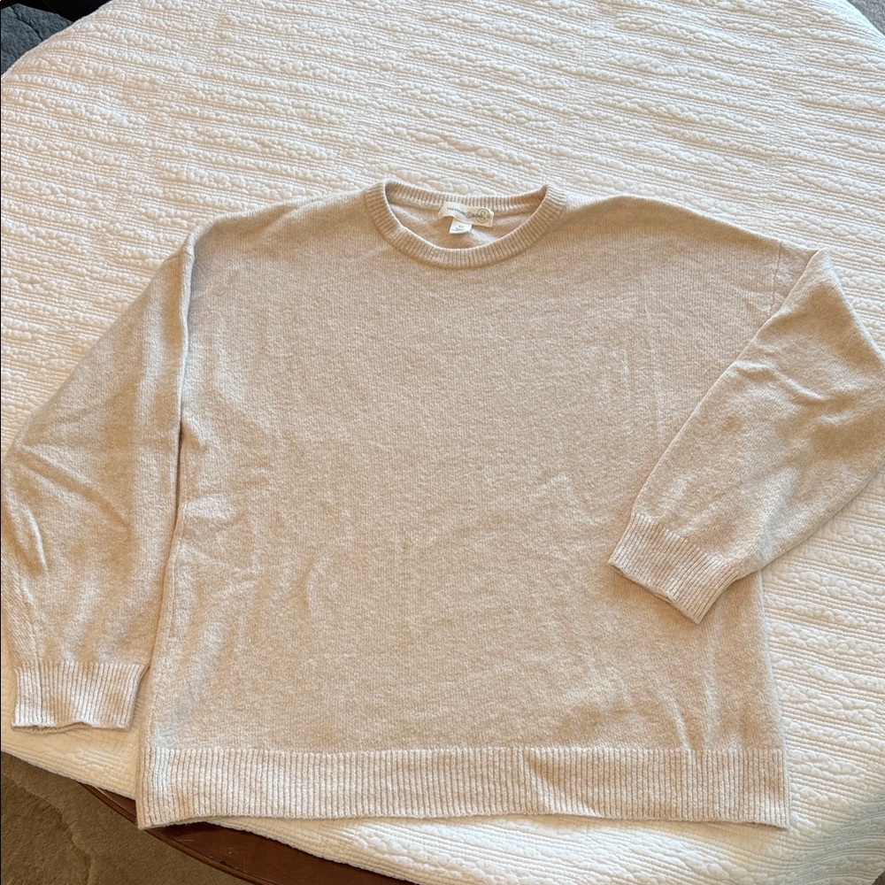 Treasure & Bond Beige Crewneck Sweater